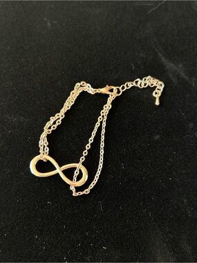 Gold color infinity bracelet